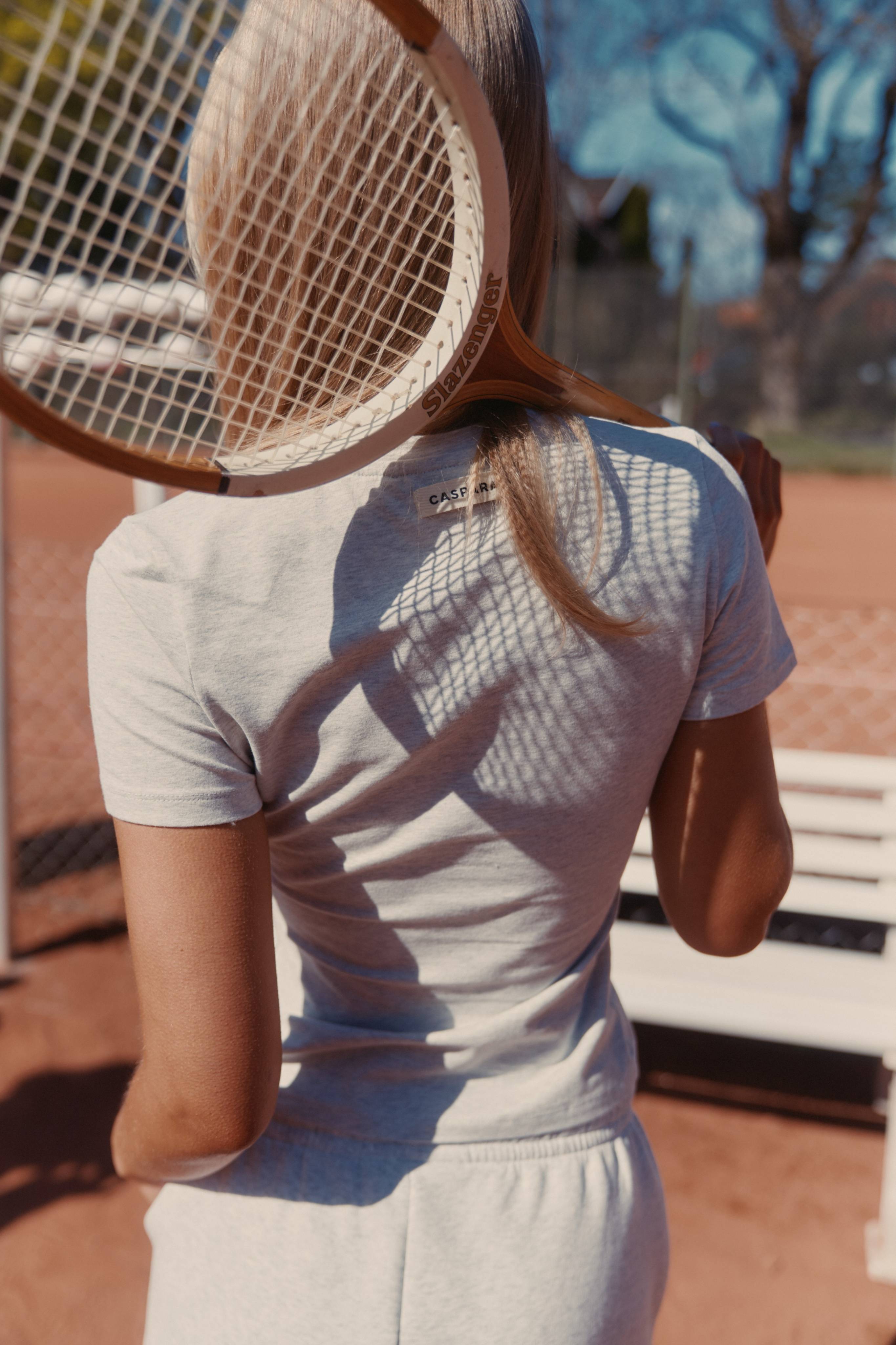 W. Baby Tee - Grey Melange